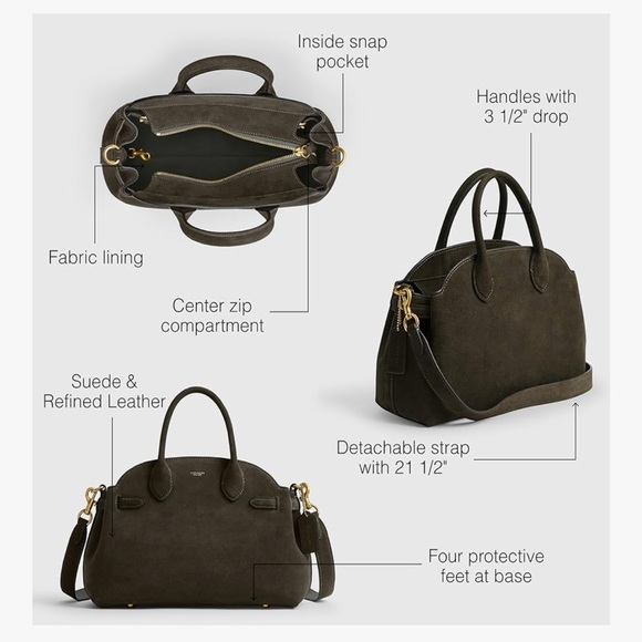 Coach Empire 28 Olive Green Suede - Picture 3 of 15